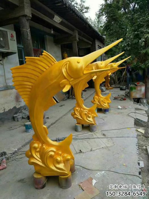 大型劍魚雕塑 步行街宣傳雕塑 仿真擺件 大型劍魚雕塑 步行街宣傳雕塑 仿真擺件