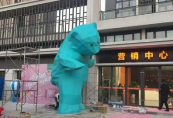 仿真北極熊雕塑 酒店公園雕塑 風景區(qū)擺件