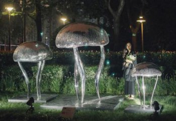 庭院水母雕塑 城市古銅色雕塑 音樂(lè)小品
