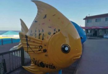 庭院金魚雕塑 城市古銅色雕塑 音樂(lè)小品