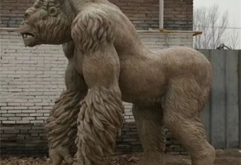 幾何黑猩猩雕塑 庭院仿真雕塑 彩繪擺件