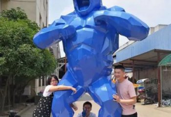 庭院大猩猩雕塑 城市古銅色雕塑 動(dòng)物小品