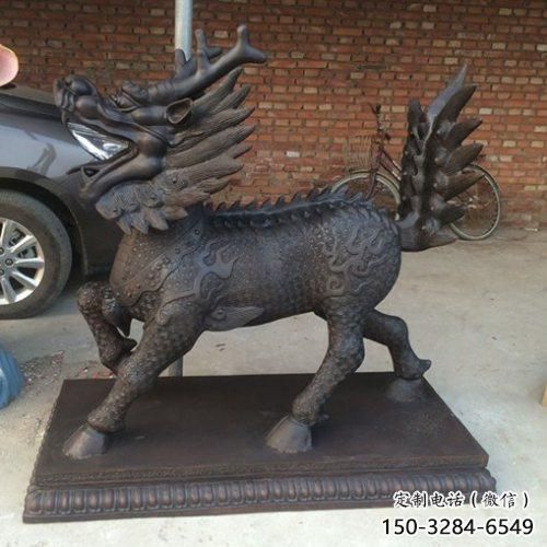 古銅色獨(dú)角獸雕塑 大型城市雕塑 商業(yè)街?jǐn)[件 古銅色獨(dú)角獸雕塑 大型城市雕塑 商業(yè)街?jǐn)[件