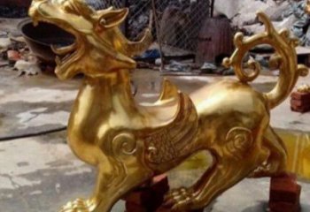 園林獨角獸雕塑 田間彩繪雕塑 仿真擺件