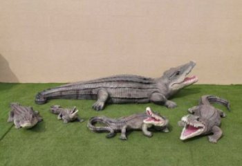售樓處鱷魚雕塑 商業(yè)街仿真雕塑 動(dòng)物擺件