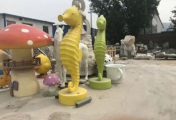 大型海馬雕塑 商業(yè)街廣場雕塑 古銅色擺件