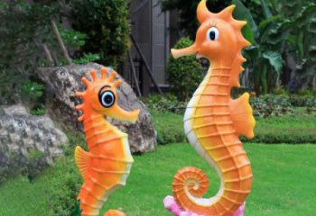 公園海馬雕塑 酒店門口雕塑 彩繪擺件