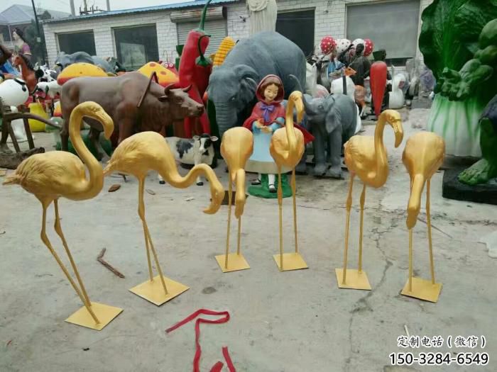 酒店火烈鳥(niǎo)雕塑 庭院仿真雕塑 彩繪小品 酒店火烈鳥(niǎo)雕塑 庭院仿真雕塑 彩繪小品