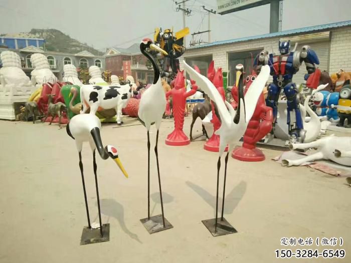 大型仙鶴雕塑 門口創(chuàng)意雕塑 售樓處小品 大型仙鶴雕塑 門口創(chuàng)意雕塑 售樓處小品