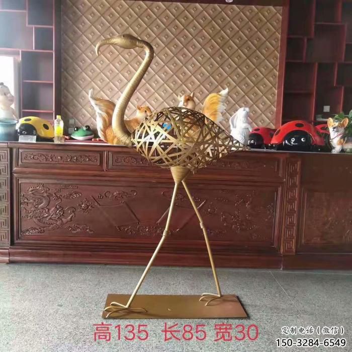 公園仙鶴雕塑 酒店門口雕塑 彩繪擺件 公園仙鶴雕塑 酒店門口雕塑 彩繪擺件