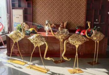 園林火烈鳥雕塑 城市廣場雕塑 步行街?jǐn)[件