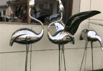 城市丹頂鶴雕塑 風(fēng)景區(qū)彩繪雕塑 抽象擺件