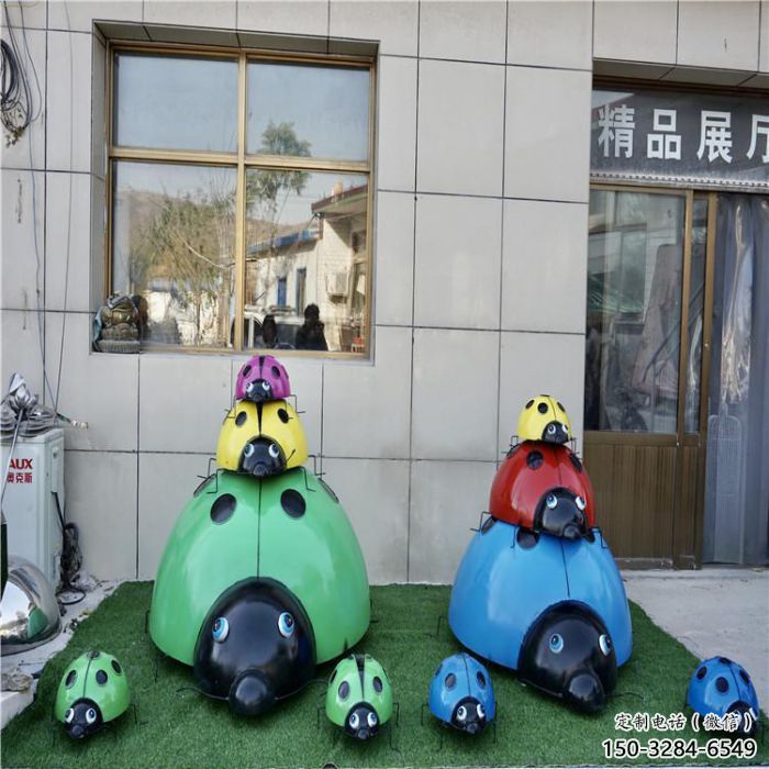 大型瓢蟲(chóng)雕塑制作 步行街宣傳雕塑 仿真擺件 大型瓢蟲(chóng)雕塑制作 步行街宣傳雕塑 仿真擺件