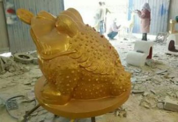 城市金蟾雕塑 風(fēng)景區(qū)彩繪雕塑 抽象擺件