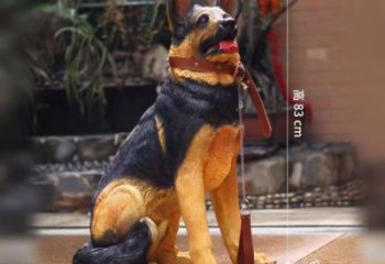 彩繪狼狗雕塑 仿真犬類雕塑 步行街?jǐn)[件