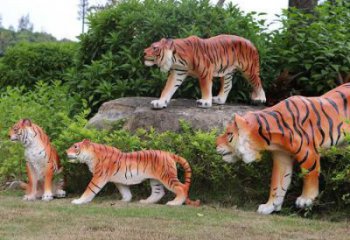公園老虎雕塑 酒店門口雕塑 彩繪擺件
