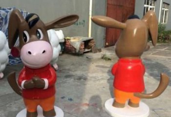 園林老虎雕塑 城市廣場雕塑 步行街?jǐn)[件