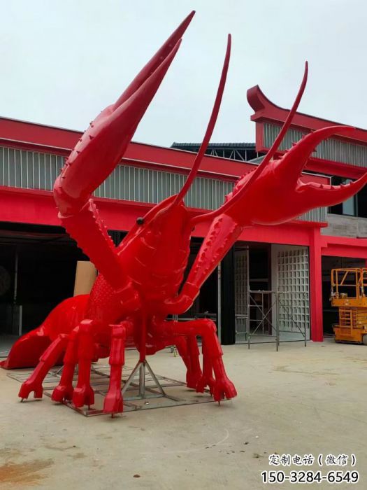 田間龍蝦雕塑 彩繪仿真雕塑 園林?jǐn)[件 田間龍蝦雕塑 彩繪仿真雕塑 園林?jǐn)[件