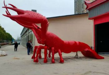 庭院龍蝦雕塑 城市古銅色雕塑 生物小品