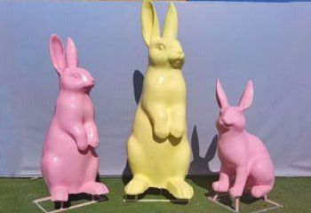 城市兔子雕塑 風(fēng)景區(qū)彩繪雕塑 抽象擺件