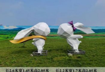 園林兔子雕塑 城市廣場雕塑 步行街擺件