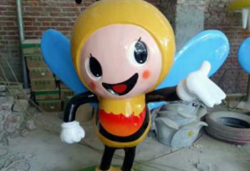 抽象蜜蜂雕塑 店門口彩繪雕塑 步行街?jǐn)[件