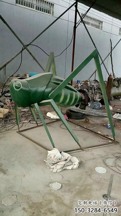 庭院蟈蟈雕塑 城市彩繪雕塑 昆蟲小品
