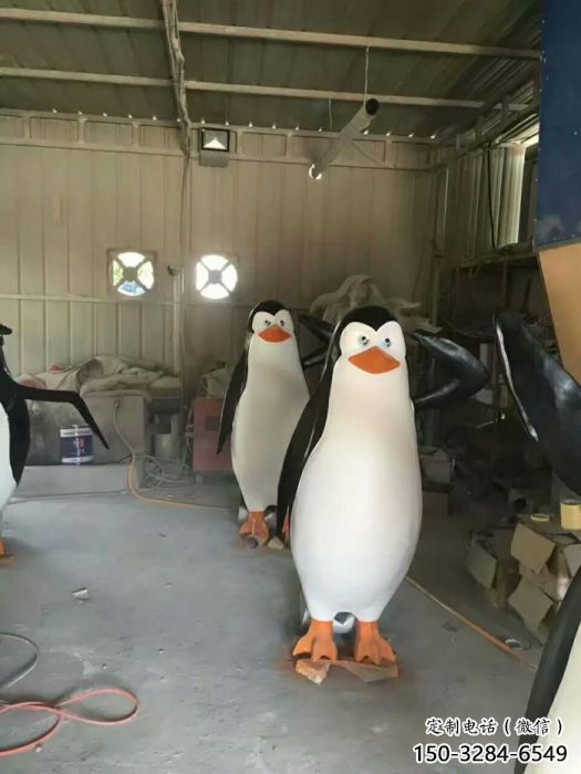 廣場(chǎng)企鵝雕塑 公園仿真雕塑 抽象擺件