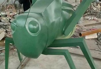 園林蟈蟈雕塑 城市廣場(chǎng)雕塑 步行街?jǐn)[件