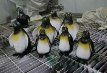 庭院企鵝雕塑 城市古銅色雕塑 動(dòng)物小品