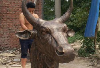 創(chuàng)意牛頭雕塑 步行街店門口雕塑 動(dòng)物小品