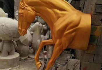 城市馬頭雕塑 風景區(qū)彩繪雕塑 抽象擺件