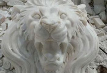 城市獅子頭雕塑 風景區(qū)彩繪雕塑 抽象擺件