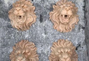 公園獅子頭雕塑 酒店門口雕塑 彩繪擺件