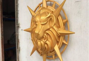 商業(yè)街獅子頭雕塑 售樓處雕塑 動物擺件