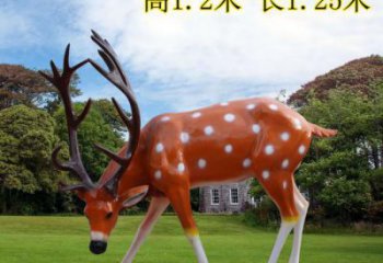 廣場(chǎng)小鹿雕塑 公園仿真雕塑 抽象擺件