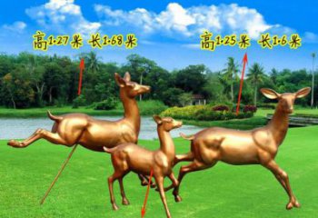 售樓處小鹿雕塑 商業(yè)街仿真雕塑 動(dòng)物擺件