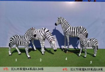 公園斑馬雕塑 酒店門口雕塑 彩繪擺件