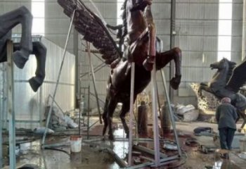 庭院飛馬雕塑 城市古銅色雕塑 動(dòng)物小品