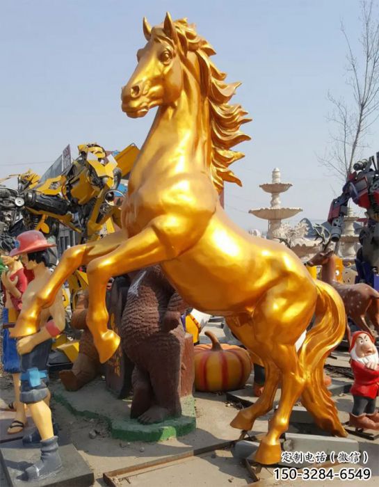 城市金馬雕塑 風(fēng)景區(qū)彩繪雕塑 抽象擺件 城市金馬雕塑 風(fēng)景區(qū)彩繪雕塑 抽象擺件