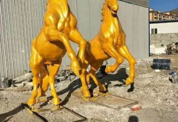 園林金馬雕塑 城市廣場(chǎng)雕塑 步行街?jǐn)[件