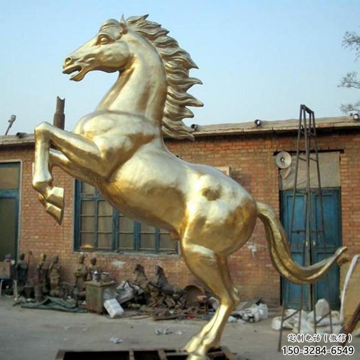 售樓處馬踏球雕塑 商業(yè)街仿真雕塑 動物擺件