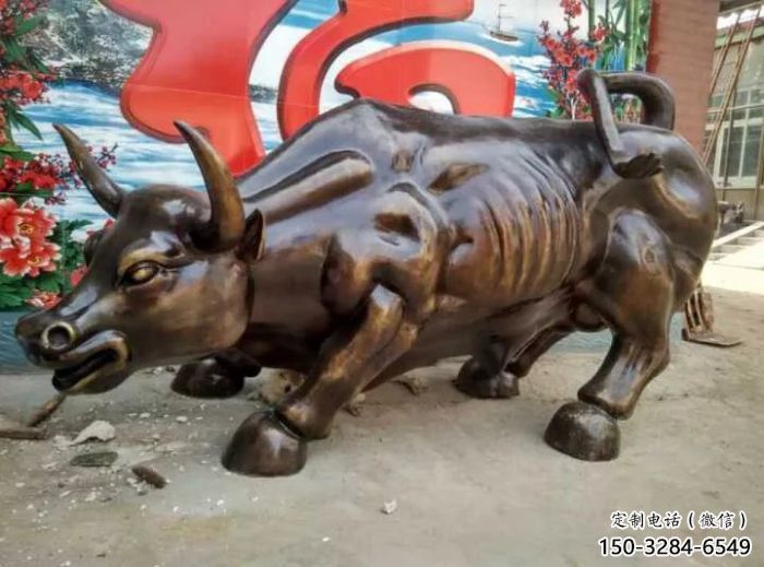創(chuàng)意開荒牛雕塑 步行街店門口雕塑 動(dòng)物小品
