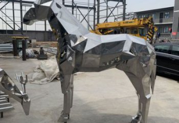 創(chuàng)意駿馬雕塑 步行街店門口雕塑 鏡面小品