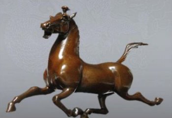 抽象馬踏球雕塑 店門口彩繪雕塑 步行街?jǐn)[件