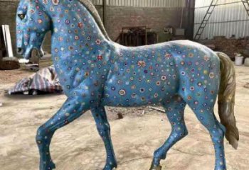 庭院馬踏球雕塑 城市古銅色雕塑 動(dòng)物小品