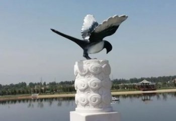 商業(yè)街喜鵲雕塑 售樓處雕塑 動物擺件