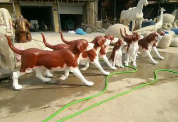 仿真小狗雕塑 店門口園林雕塑 動物小品