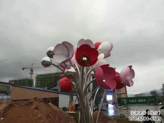大型花朵雕塑 步行街花卉雕塑 仿真擺件