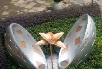 公園花朵雕塑 酒店門口雕塑 彩繪擺件
